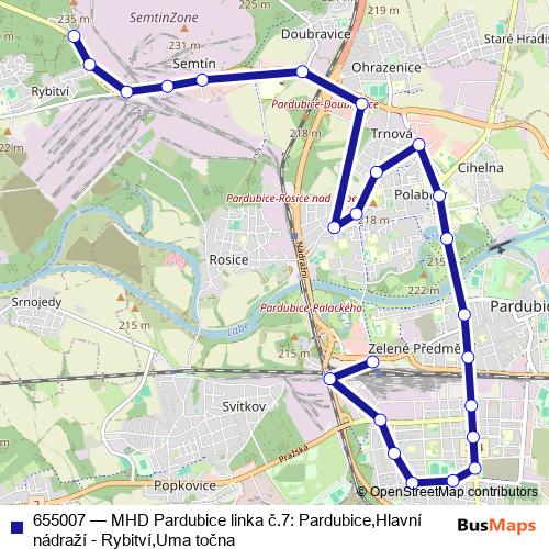 655007 trolleybus Line Map