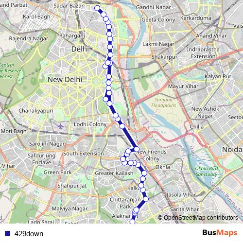 429down bus Line Map