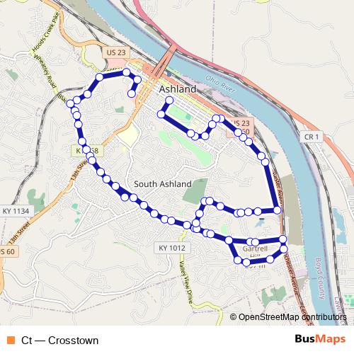 Ct bus Line Map