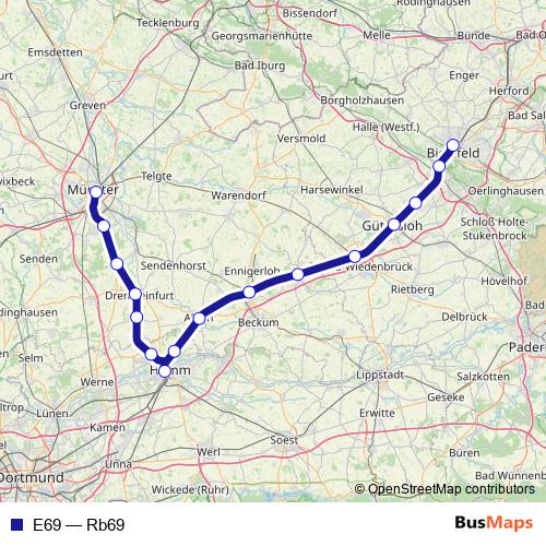 E69 rail Line Map