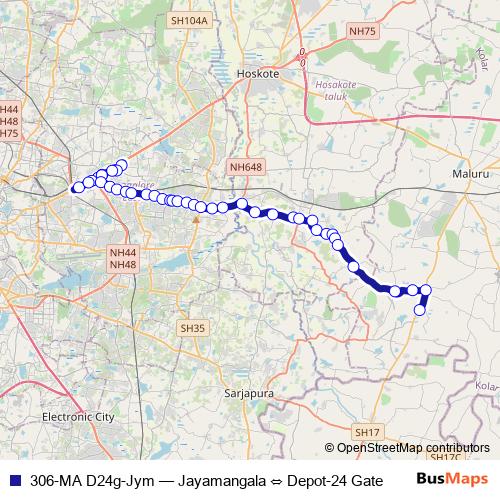 306-MA D24g-Jym bus Line Map