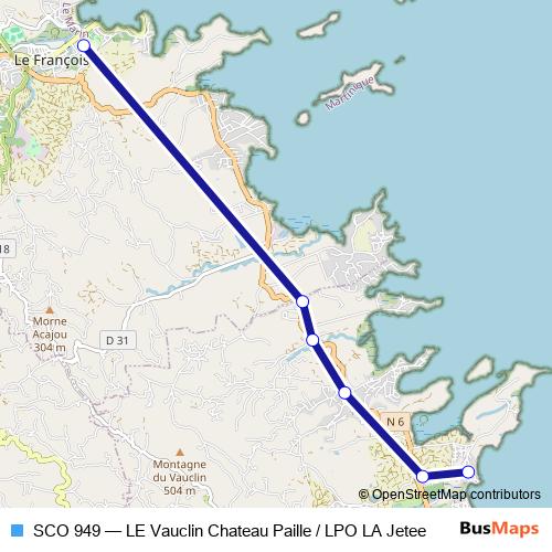 SCO 949 bus Line Map