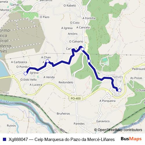 Xg888047 bus Line Map
