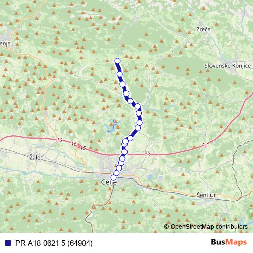 PR A18 0621 5 (64984) bus Line Map