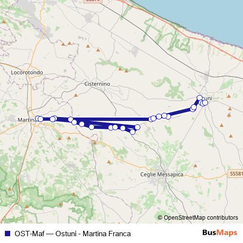 OST-Maf bus Line Map