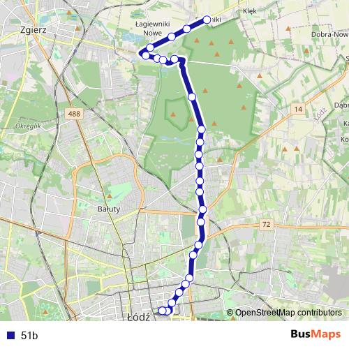 51b bus Line Map