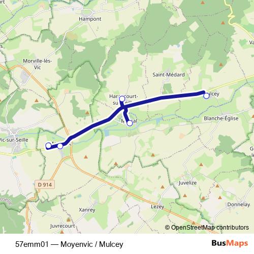 57emm01 bus Line Map