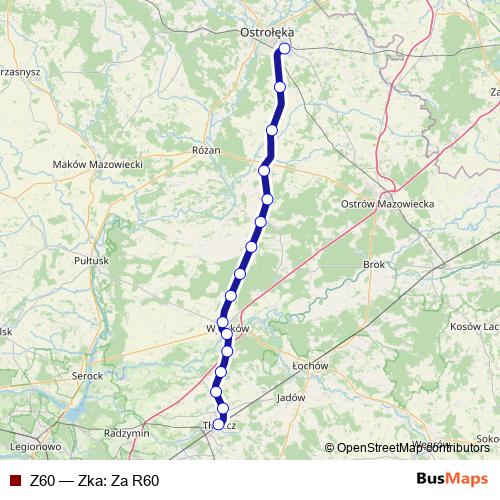 Z60 bus Line Map