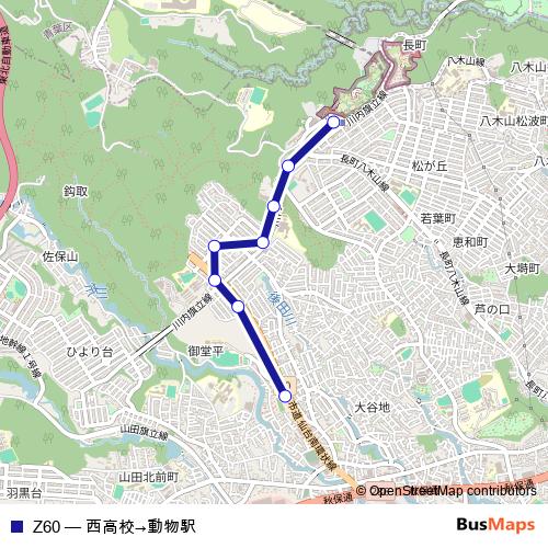 Z60 bus Line Map