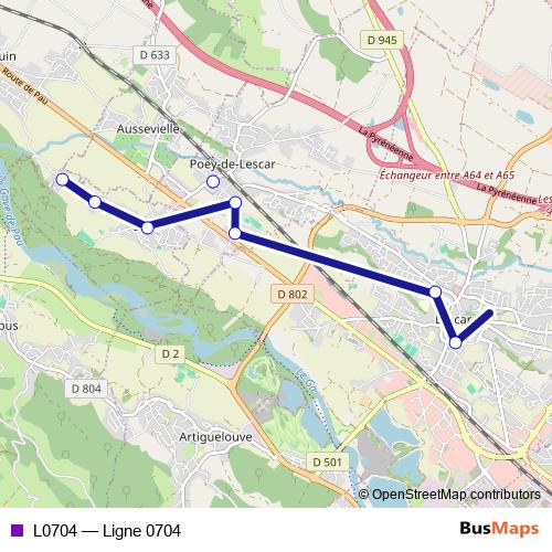 L0704 bus Line Map