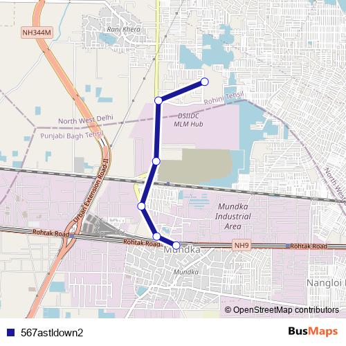 567astldown2 bus Line Map