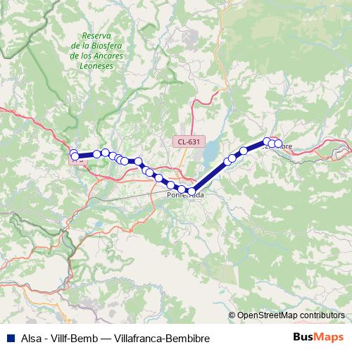 Alsa - Villf-Bemb bus Line Map