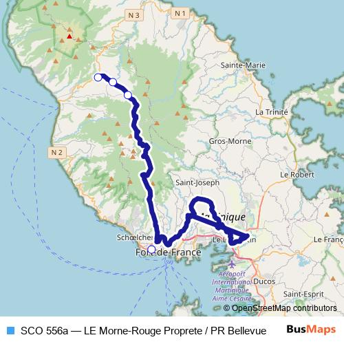 SCO 556a bus Line Map
