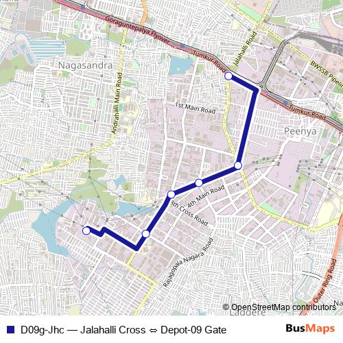D09g-Jhc bus Line Map
