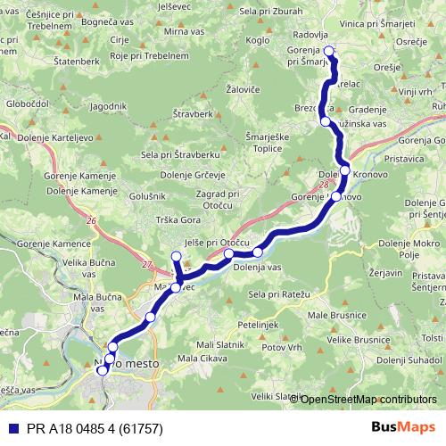 PR A18 0485 4 (61757) bus Line Map