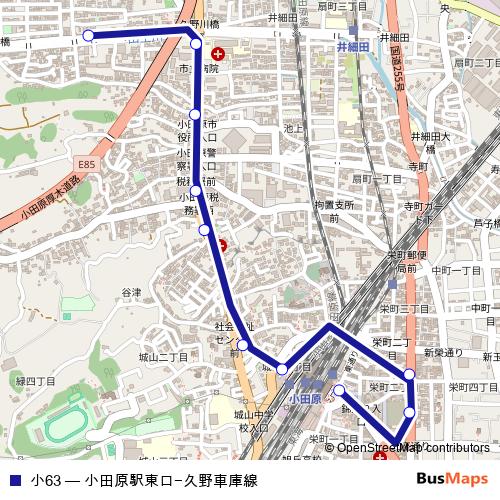小63 bus Line Map
