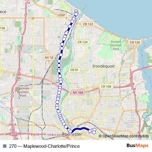 270 bus Line Map