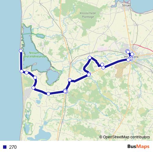 270 bus Line Map
