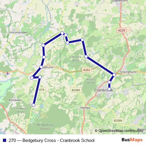 270 bus Line Map