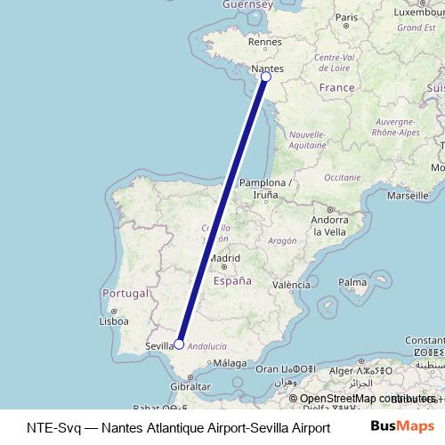 NTE-Svq bus Line Map