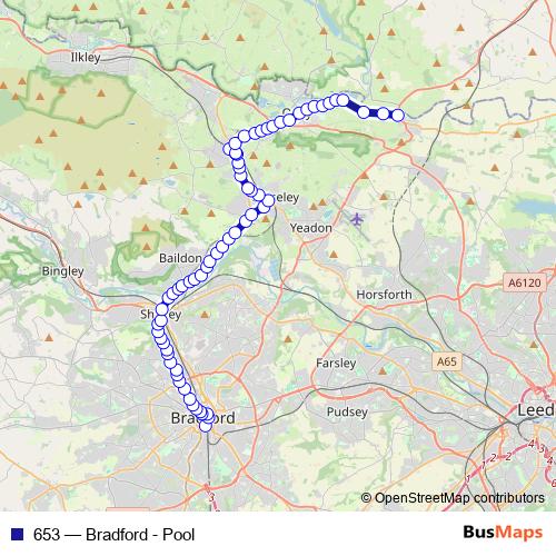 653 bus Line Map