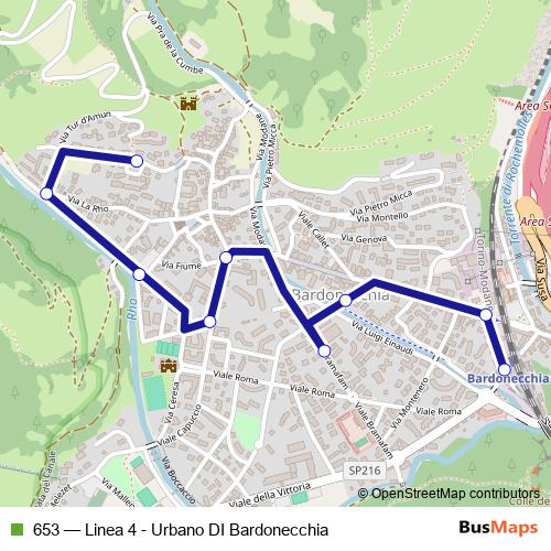 653 bus Line Map