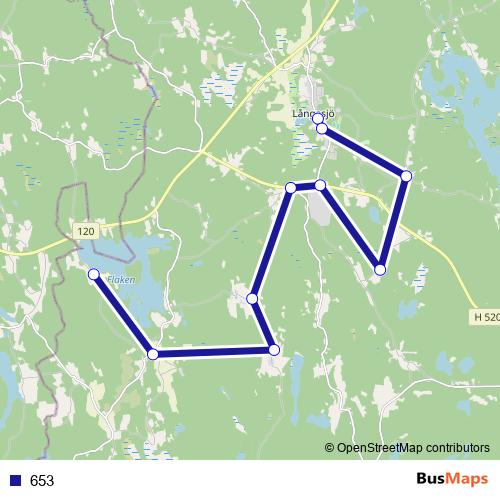 653 bus Line Map