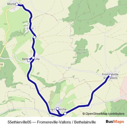 55ethierville05 bus Line Map