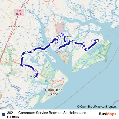 302 bus Line Map