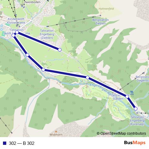 302 bus Line Map