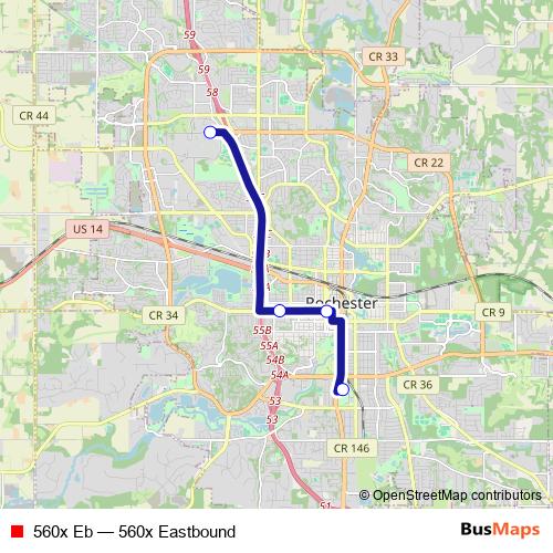 560x Eb bus Line Map