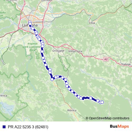 PR A22 5235 3 (62481) bus Line Map