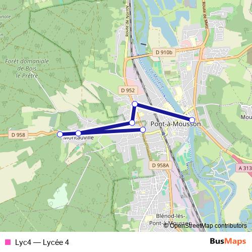 Lyc4 bus Line Map