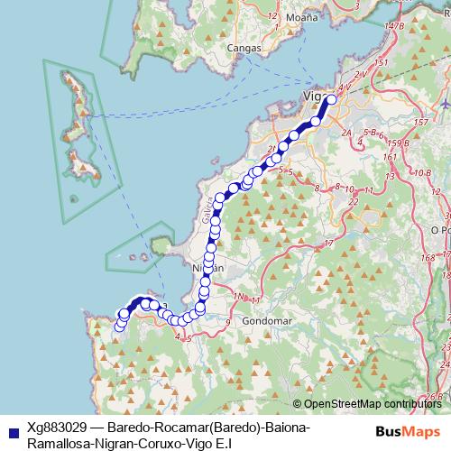 Xg883029 bus Line Map