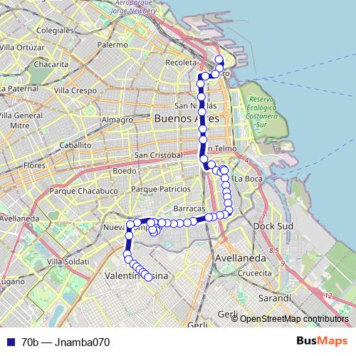 70b bus Line Map