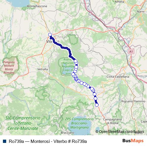 Ro739a bus Line Map