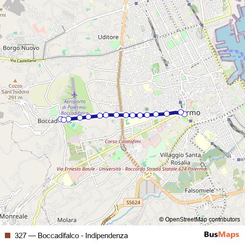 327 bus Line Map