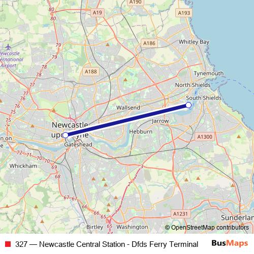 327 bus Line Map