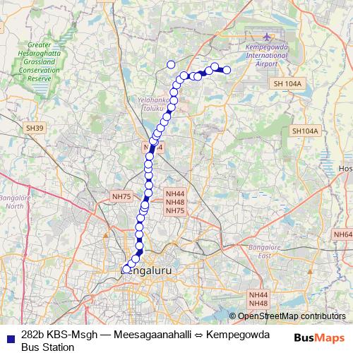 282b KBS-Msgh bus Line Map
