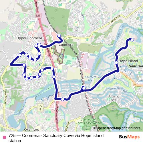 725 bus Line Map