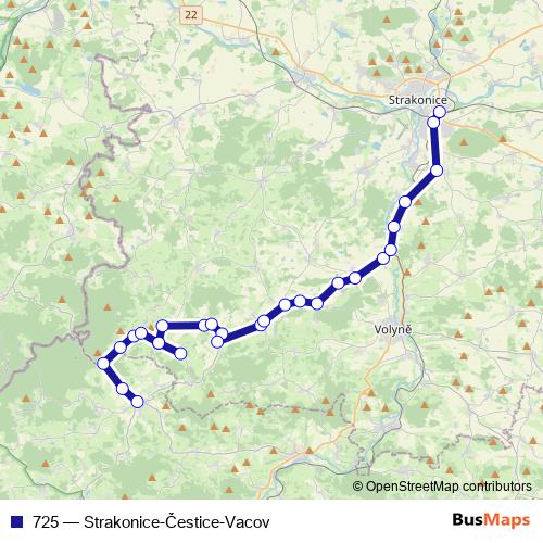 725 bus Line Map