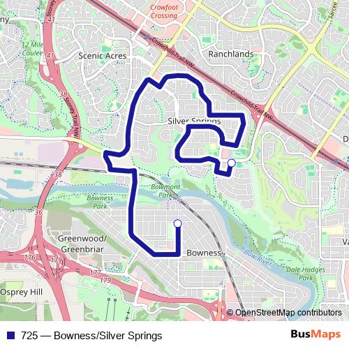 725 bus Line Map