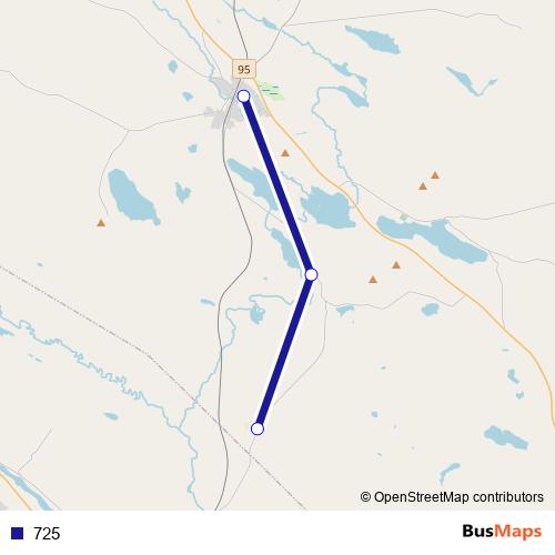 725 bus Line Map