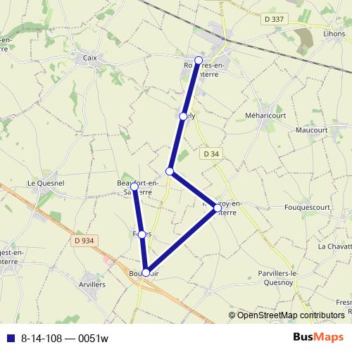 8-14-108 bus Line Map