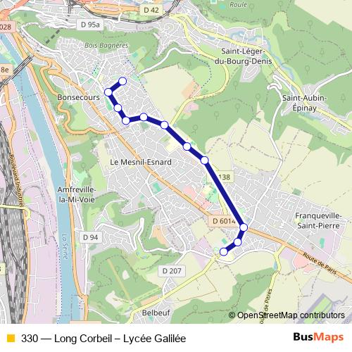 330 bus Line Map