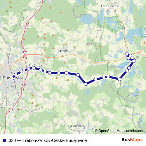 330 bus Line Map