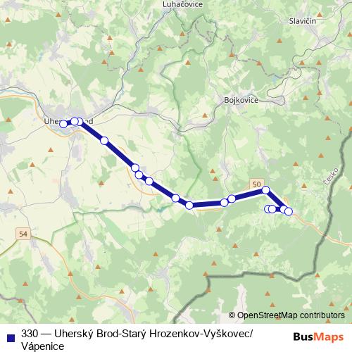 330 bus Line Map