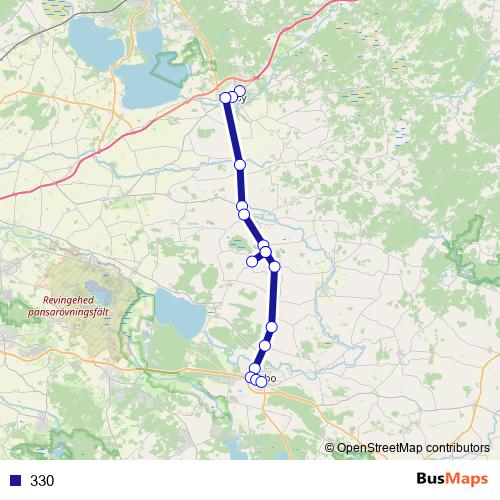 330 bus Line Map