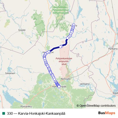 330 bus Line Map