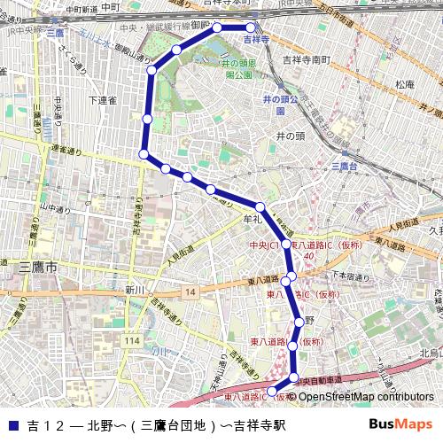 吉１２ bus Line Map